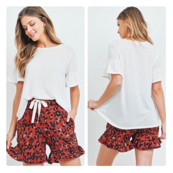 Animal🐆Print🐾PJ’s/Lounge Shorts Set - Picture 3 of 3